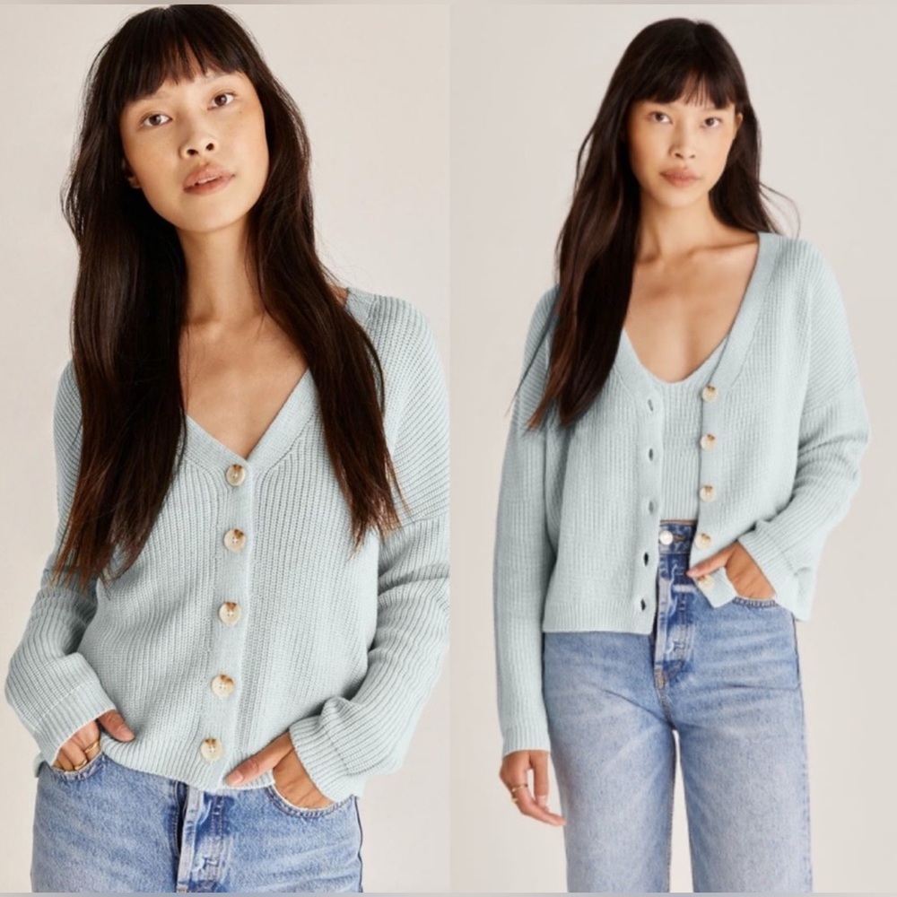 Z Supply Morgan Knit Cardigan XL cotton‎ grandfather sweater EVEREVE